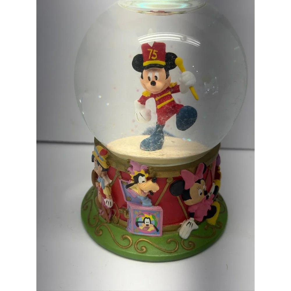 Disney Mickey Mouse 75th Anniversary Snow Globe w/ Characters - Used - Very Good